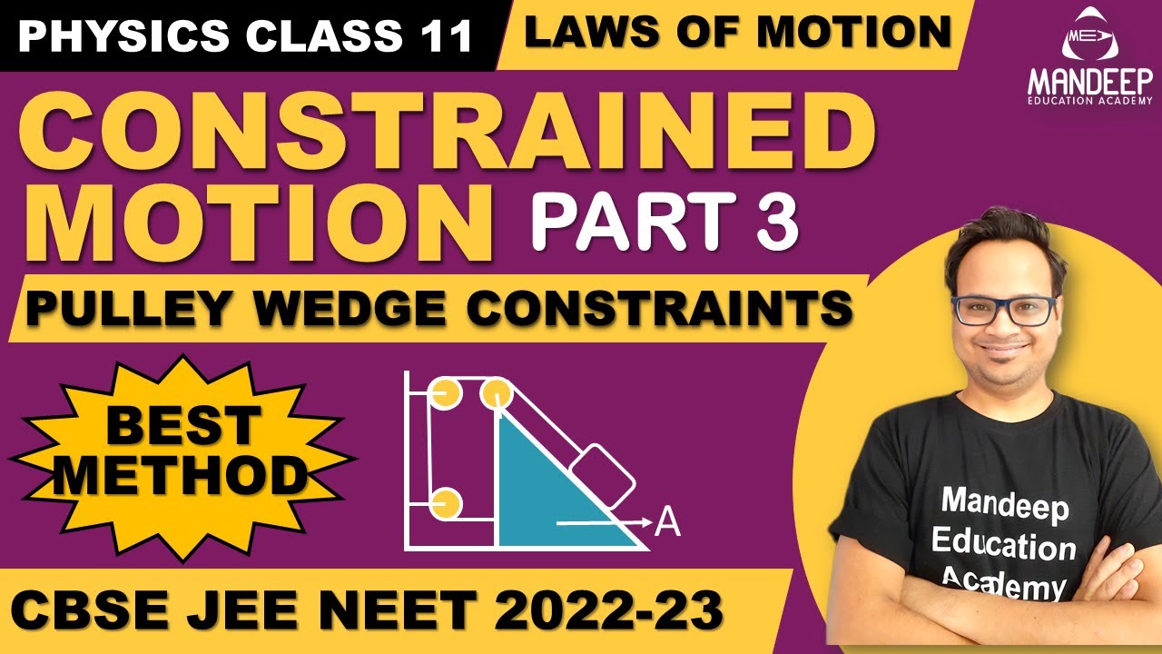 LOM 12 || Pulley Wedge Constraints || Class 11 Physics || JEE NEET
