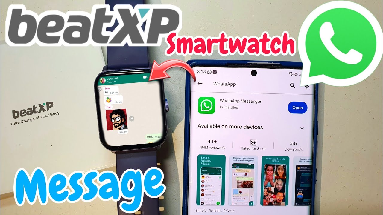 Beatxp Smartwatch Get WhatsApp Messages | WhatsApp In Beatxp Smartwatch | Beatxp Watch Whatsapp