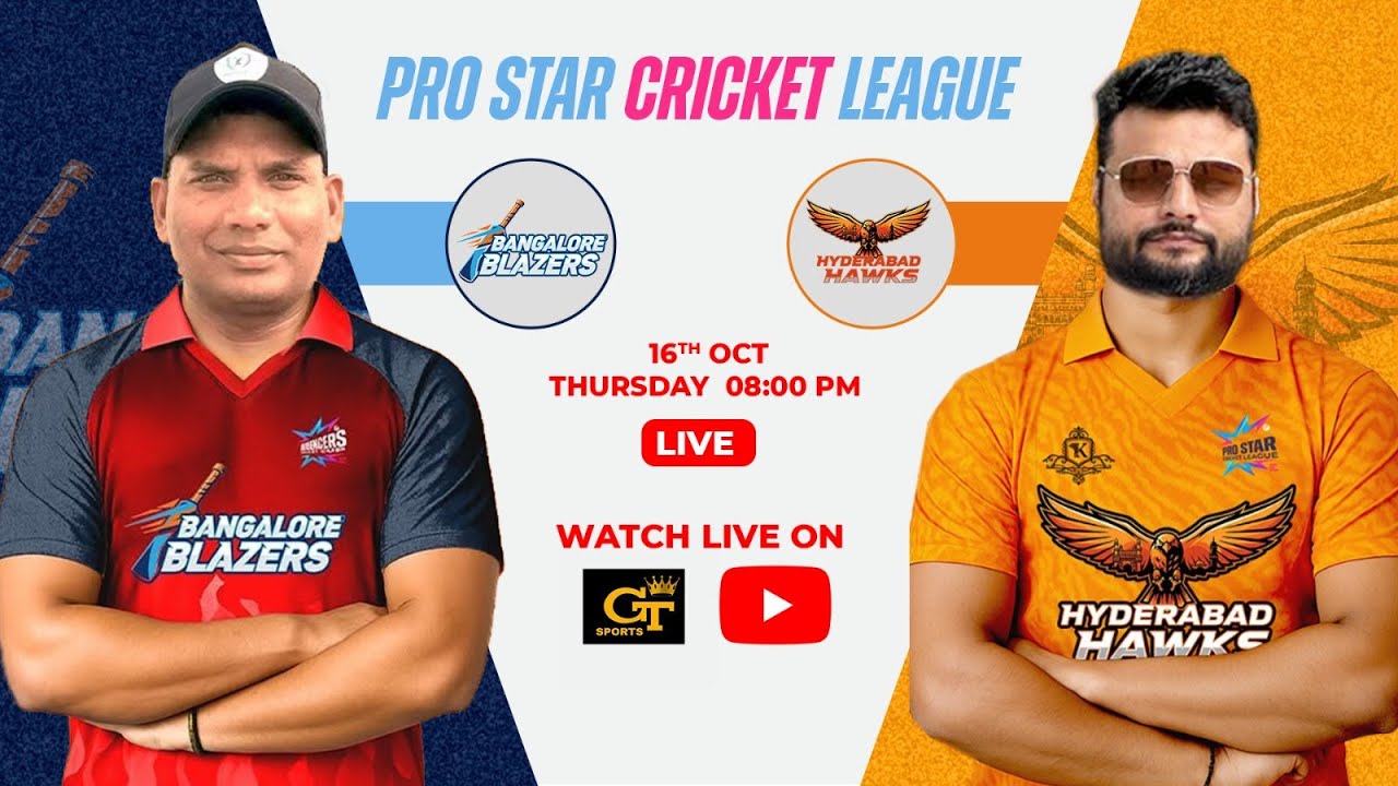 Hyderabad Hawks  Vs Banglore Blazers  :- Prostar Cricket League Rajiv Gandhi International Stadium.