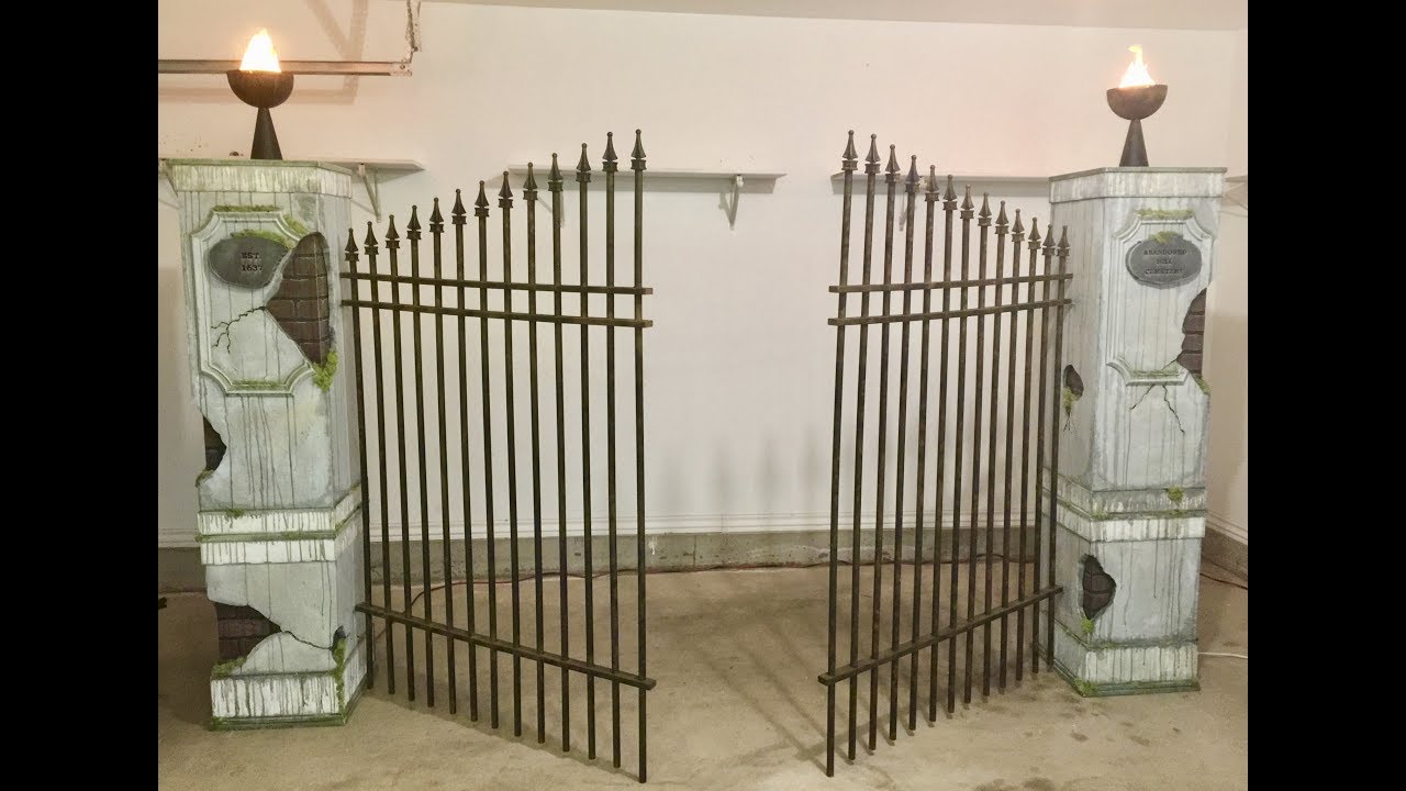Halloween Cemetery Pillars Walk Through