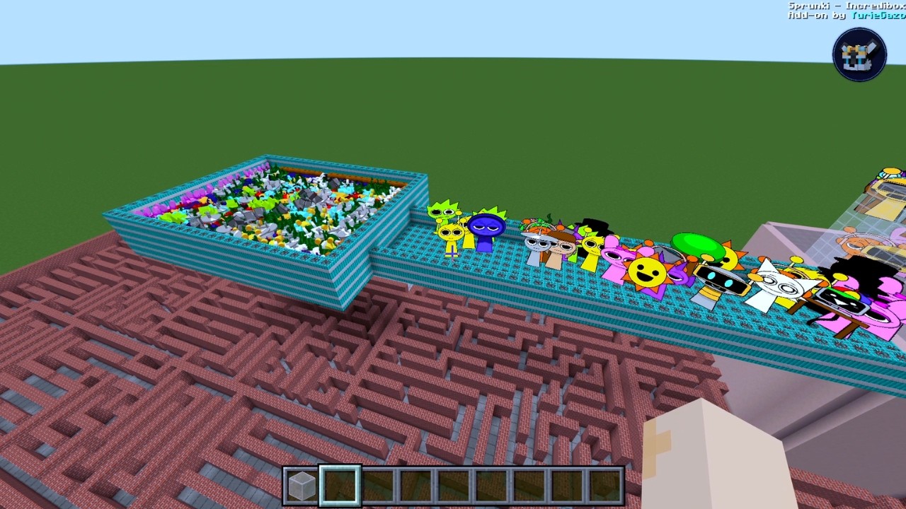 NEW Incredibox Sprunki VS HORROR SPRUNKI! Fun Adventure MAP MAZE! Minecraft Bedrock PE