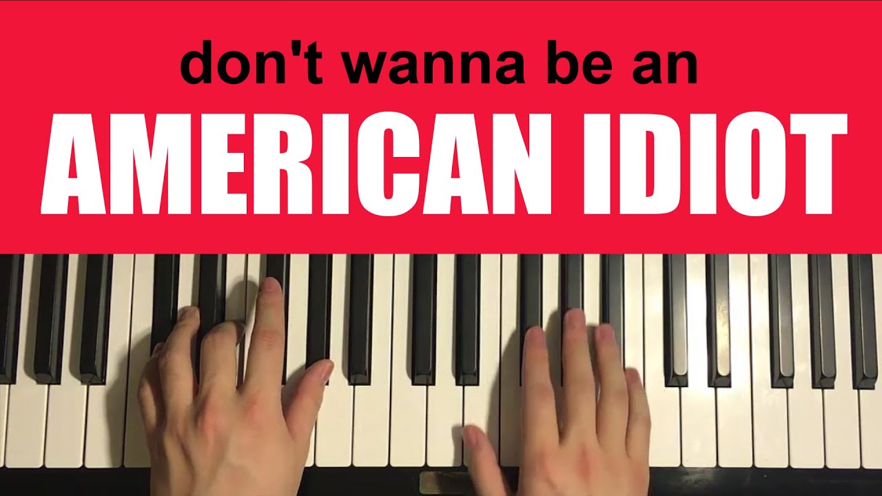 Green Day - American Idiot (Piano Tutorial Lesson)