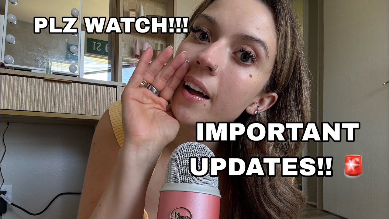 ASMR| Whisper Rambles of IMPORTANT UPDATES! (Layered Leather purse tapping) 