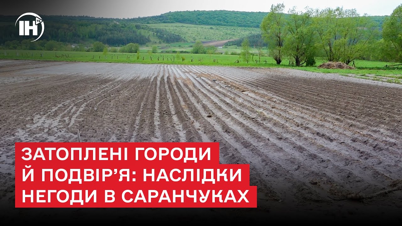Затоплені городи й подвір’я: наслідки негоди в Саранчуках