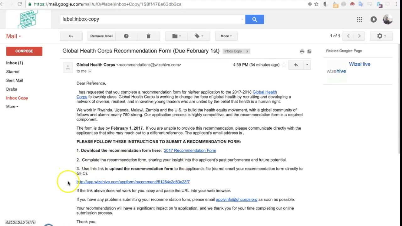 FAQs Tutorial Video 4 How to Submit the GHC Recommendation Form as a Reference