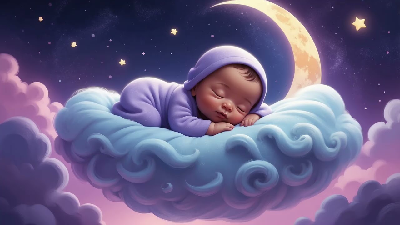 Starlight Sleep ✨🌙 | Gentle Lullaby for Kids | Soft Piano & Music Box Bedtime Song for Sleep