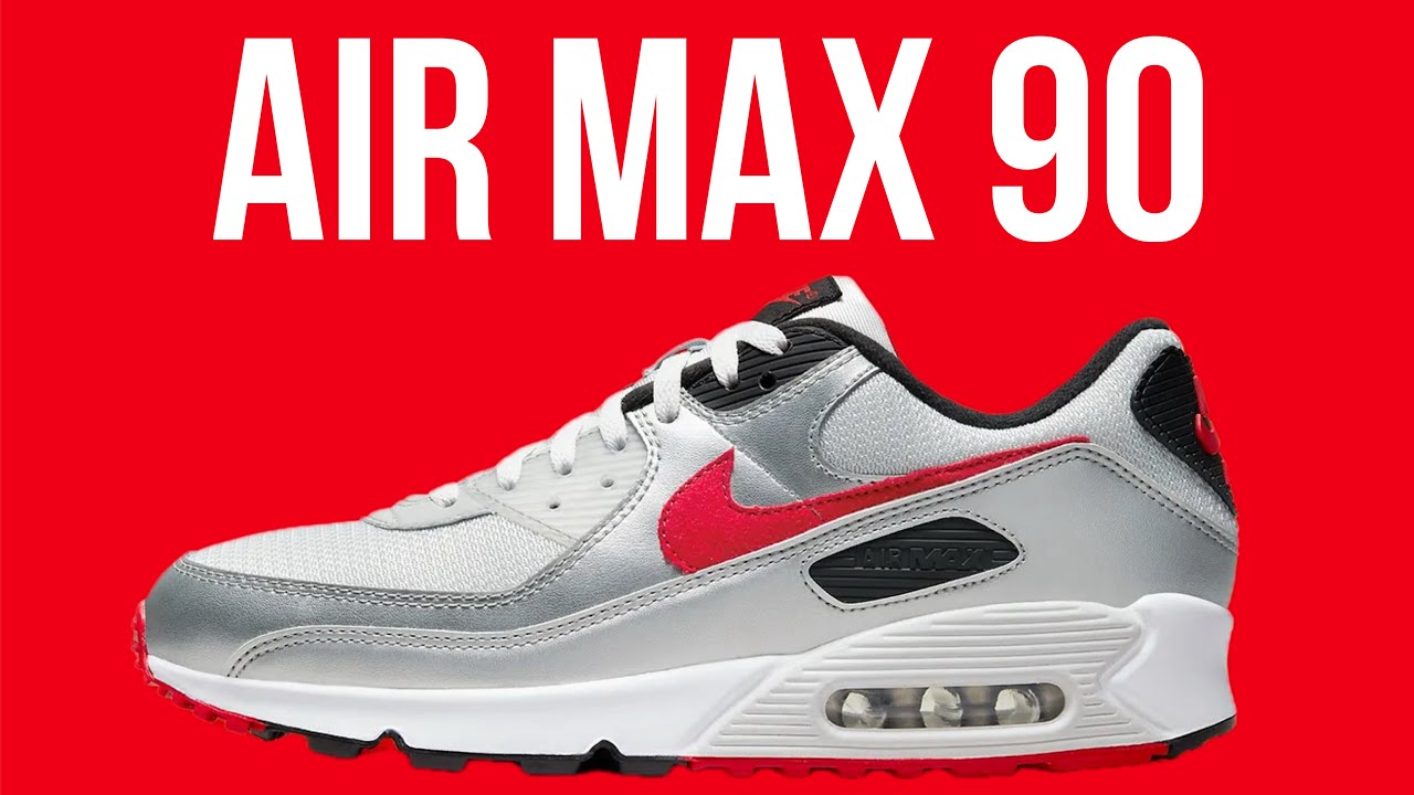 Nike Air Max 90 Red and Silver unboxing and REVIEW