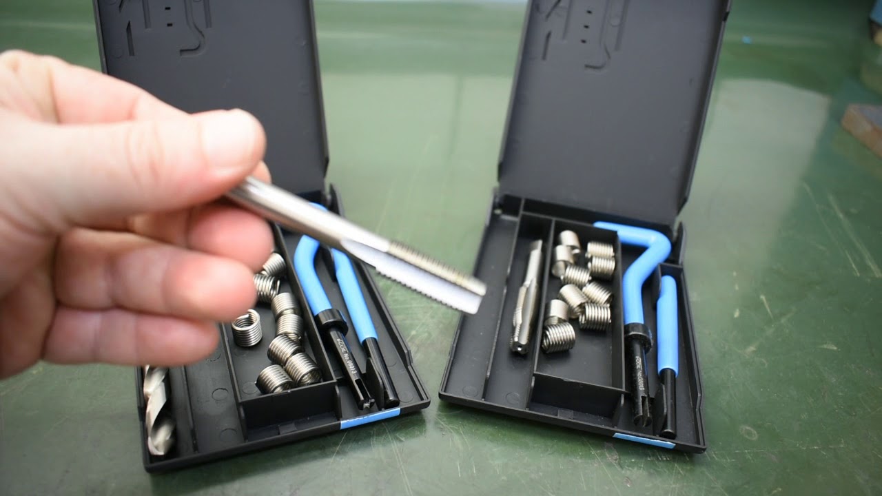 Inserto Rosca Posti&ccedil;a Helicoil Kit com macho  e roscas e aplicador