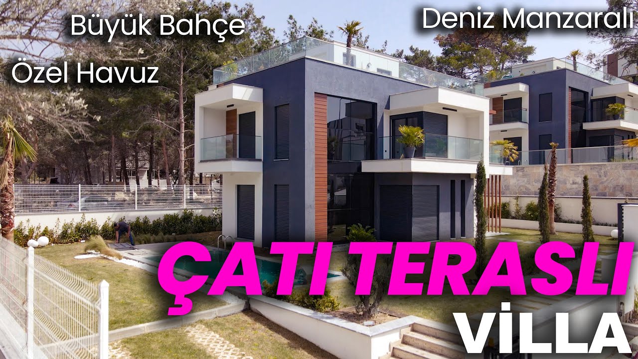 tek müstakil özel havuzlu merkeze yakın müstakil bahçeli havuzlu villa ev turu