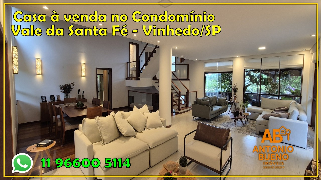 R$ 3.695.000,00 Casa no Condomínio Vale da Santa Fé - Vinhedo/SP  #CA00104