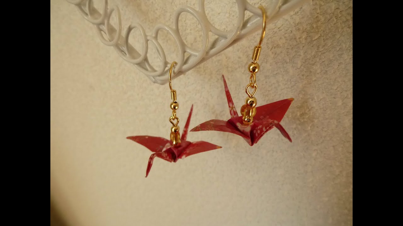 DIY Origami Crane Earrings