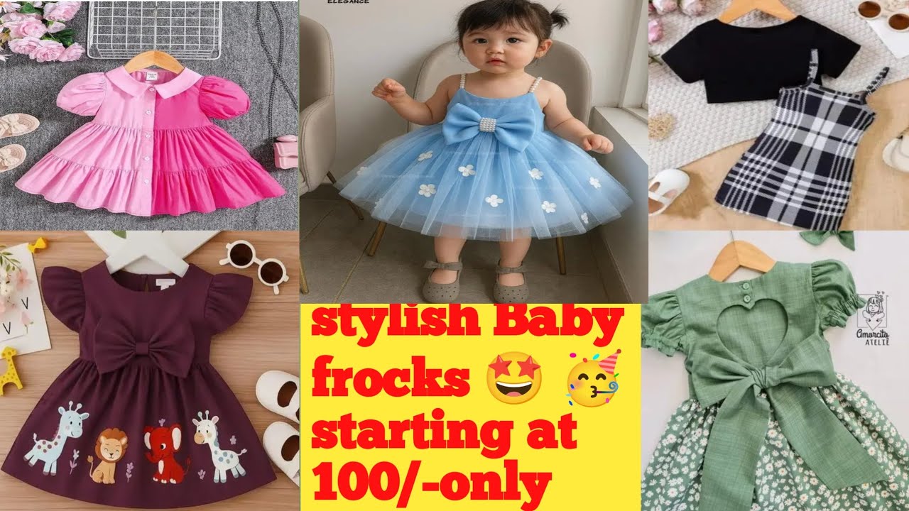 బుజ్జి పాపలకు stylish frocks 🤩 👌🏻🥳@100/-only//అస్సలు మిస్ అవ్వద్దు 🫣🥰/festivals special collections