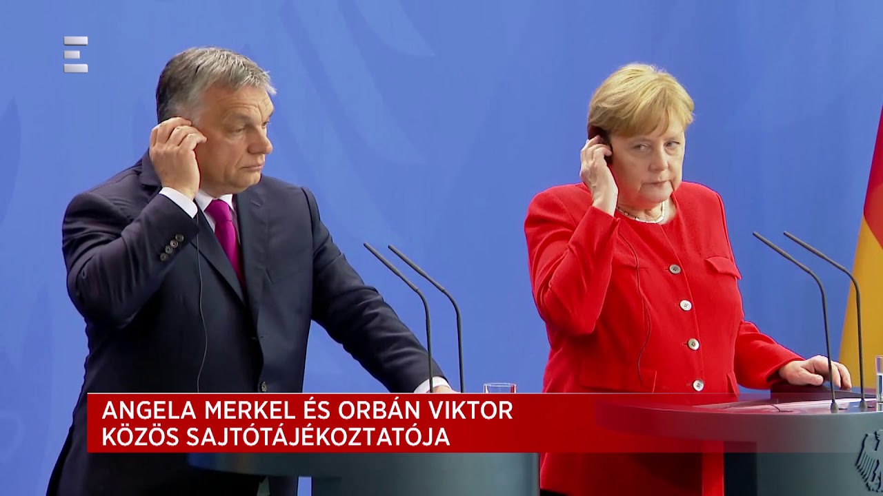 Angela Merkel és Orbán Viktor közös sajtótájékoztatója - ECHO TV