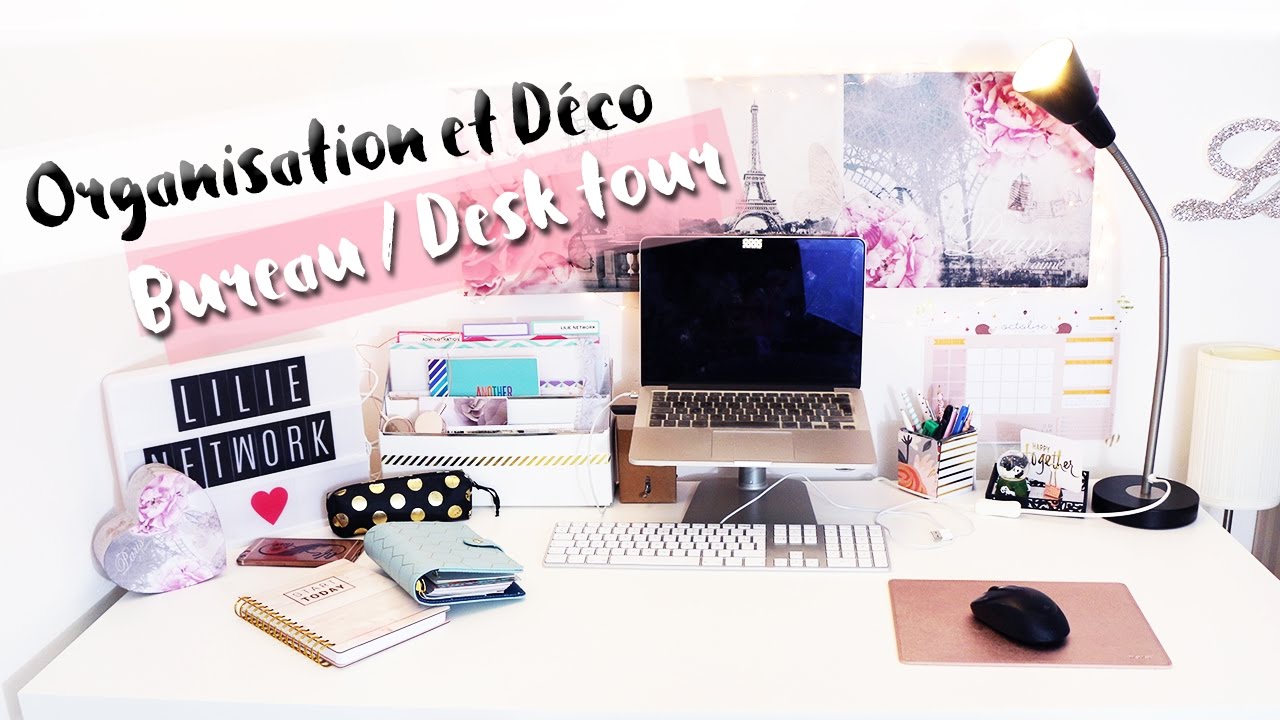 Organisation & décoration bureau • Rangement DIY | My desk tour