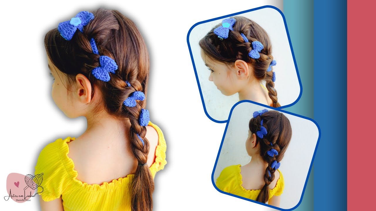 Como Fazer Prendedor de Cabelo com Laço de Crochê (Iniciantes)