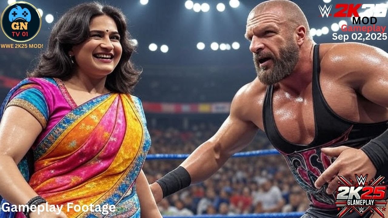 WWE 2K25 -  Indian Diva Anaya Raj vs Triple H | Intergender Match Gameplay | Sep 01, 2025