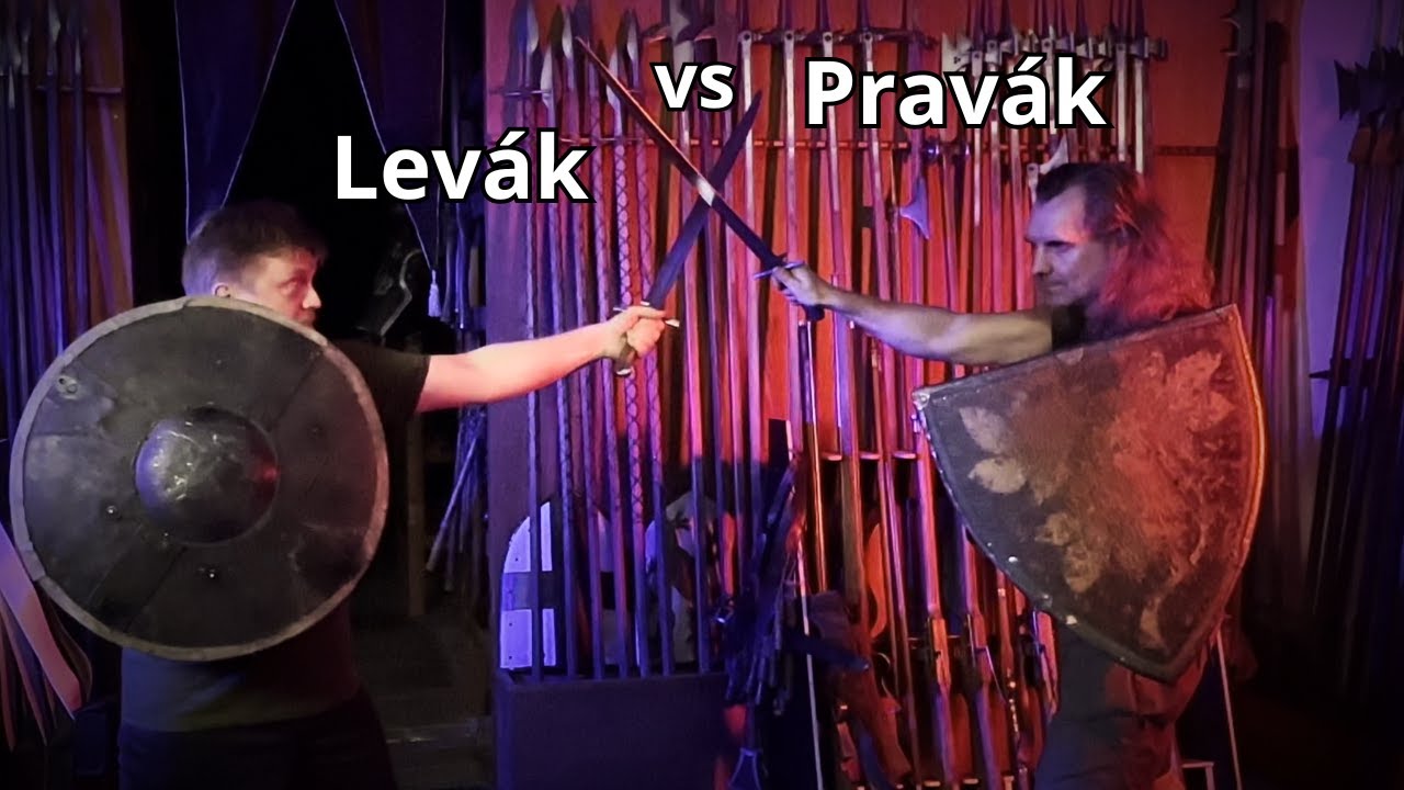 Jak bojovat proti levákovi? Dlouhý meč, tesák, meč a štít.