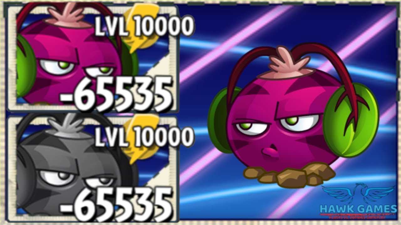 Plants vs Zombies 2 Phat Beet Upgraded to Level 10000 PvZ2