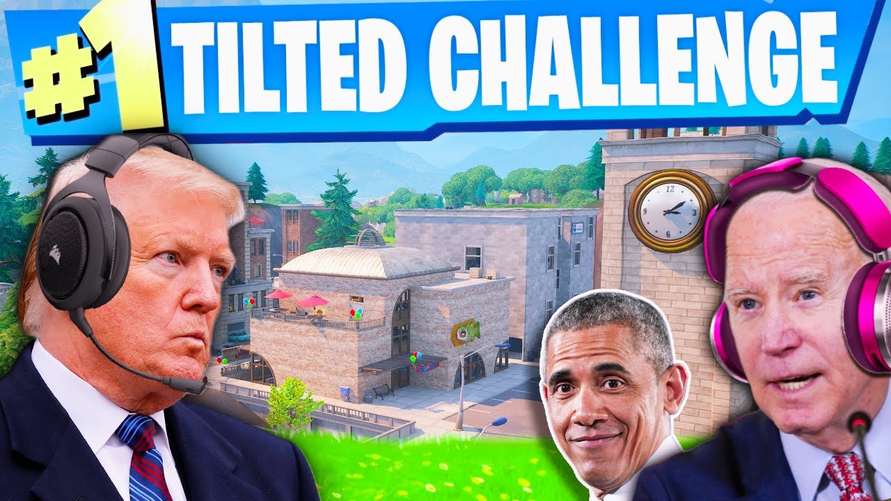 Президенты играют в новое обновление Fortnite 2 сезона Tilted Towers