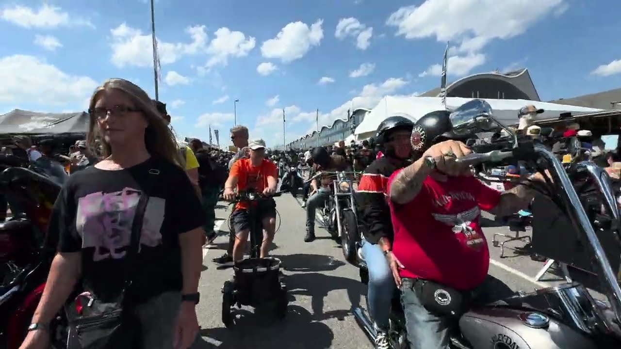 Walking at Hamburg Harleys Days June 2024