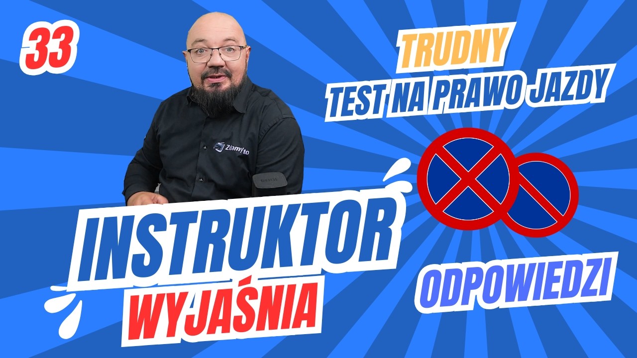 The instructor explains the DIFFICULT DRIVING LICENSE test - test 33
