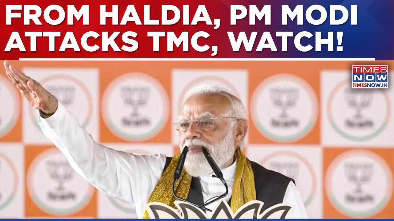 PM Modi Attacks TMC In Haldia Rally, Corners Mamata Govt Over 'Infiltration' Issue| Bengal Elections