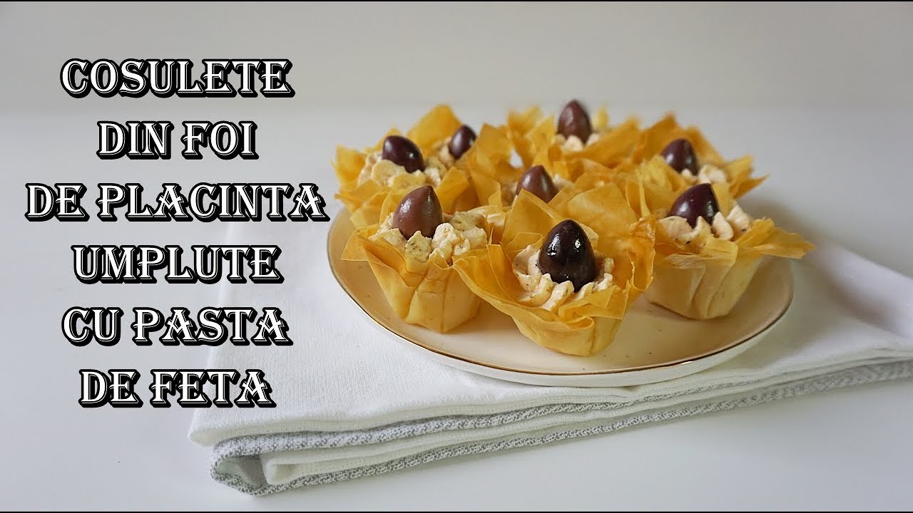 COSULETE DIN FOI DE PLACINTA UMPLUTE CU PASTA DE FETA