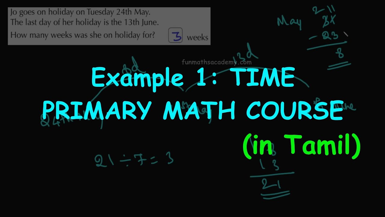 Example 1 : Time | Primary Math course(in Tamil)