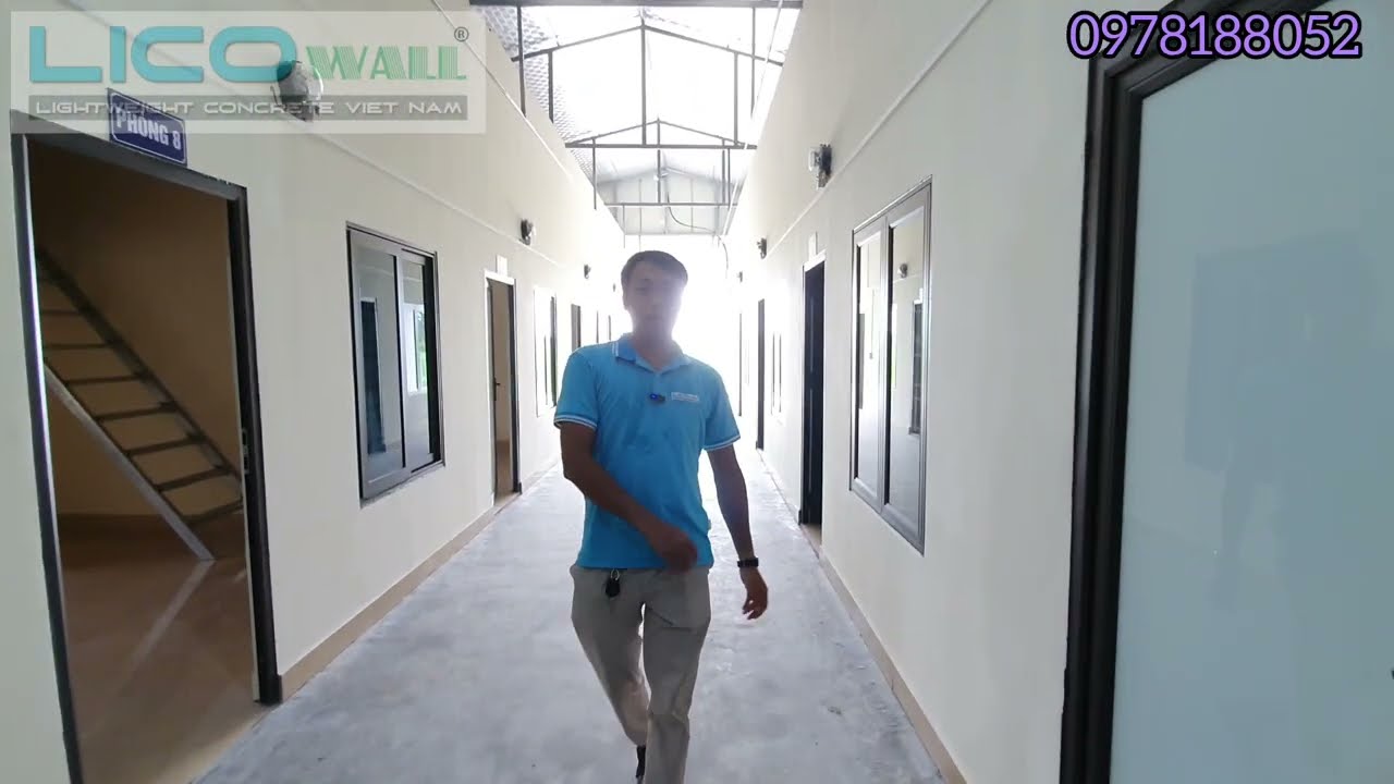 Siêu phẩm khu nhà trọ 16 phòng lắp ghép tấm bê tông nhẹ Licowall đã hoàn thiện siêu đẹp và kinh tế