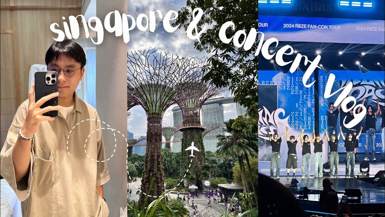 singapore vlog 🇸🇬 solo trip, riize concert, fansign, street food, shopping, skyline