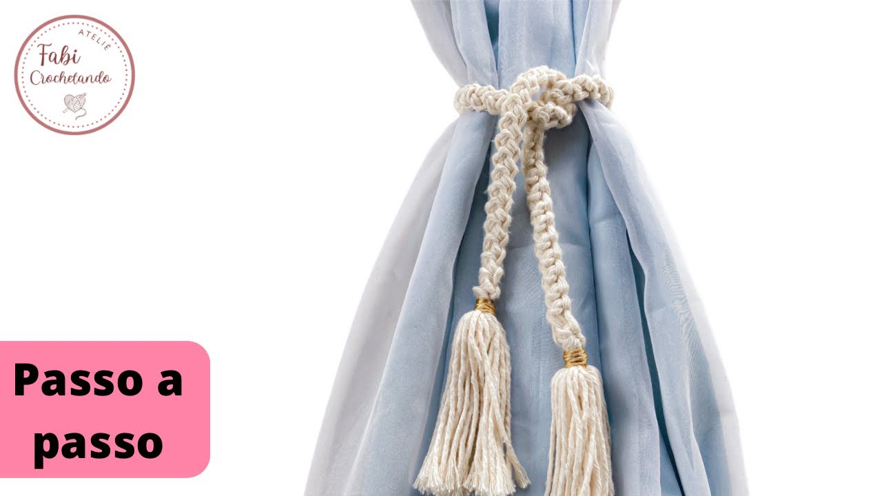 como fazer um prendedor de cortina de crochê!🧶🧶