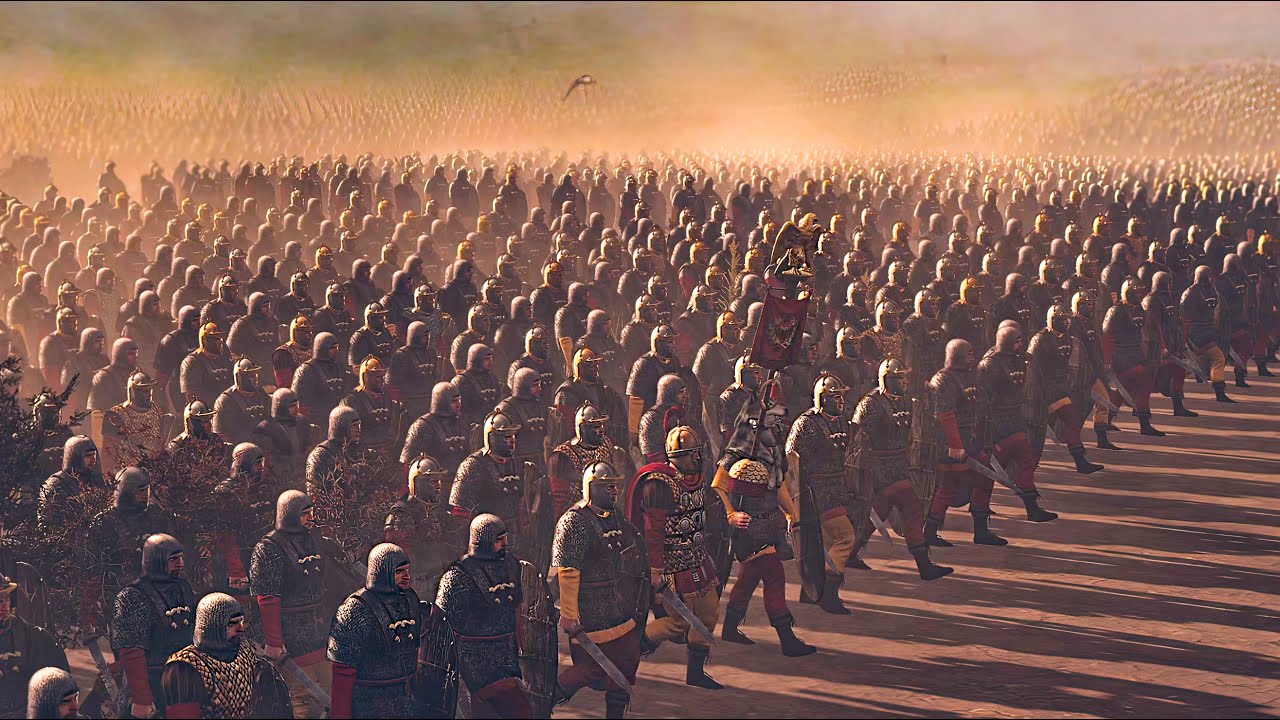 Рим против Сасанидов | массивная 39000 единиц total war cinematic battle - Rome 2