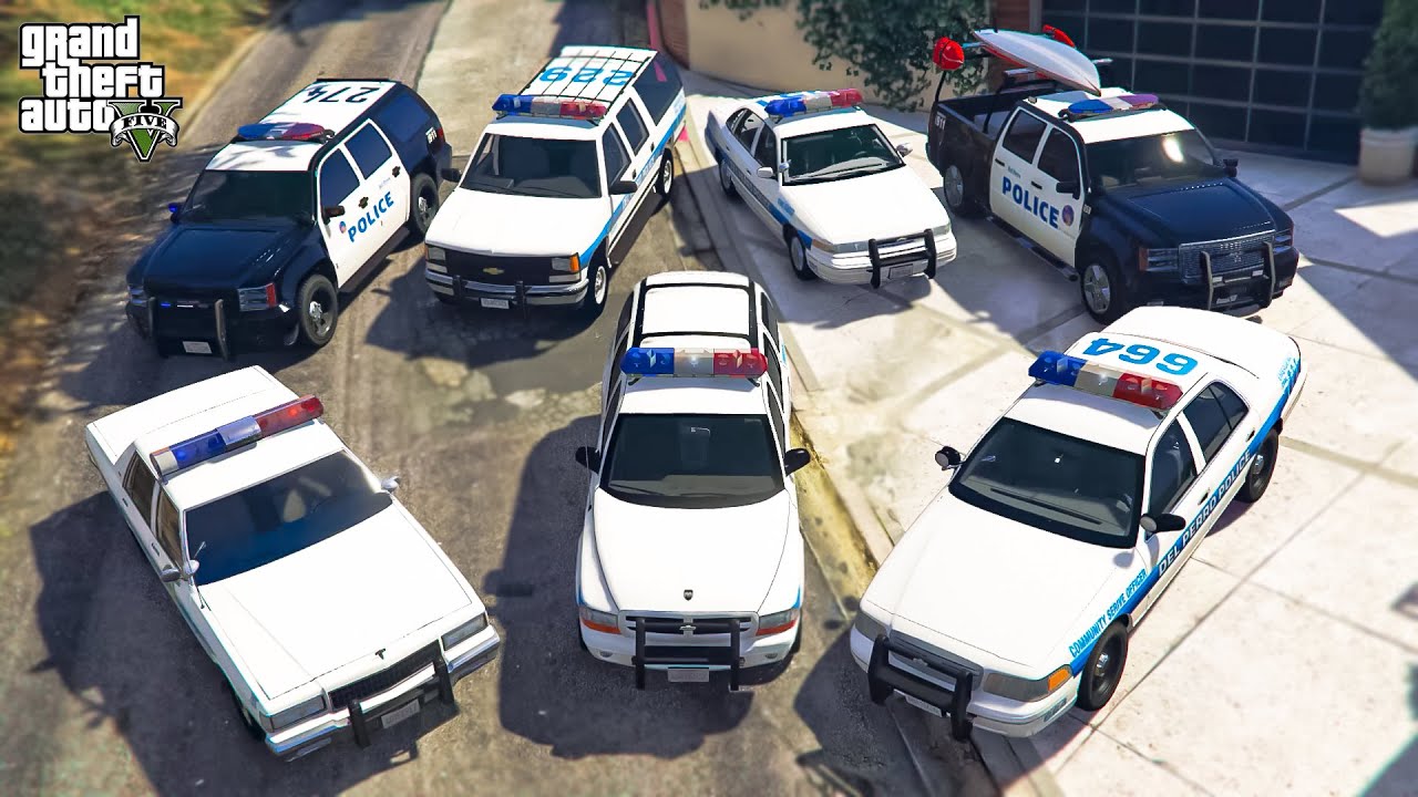 GTA 5 - Franklin Steal Del Perro Police Department Vehicles in GTA V! | (GTA V Roleplay)