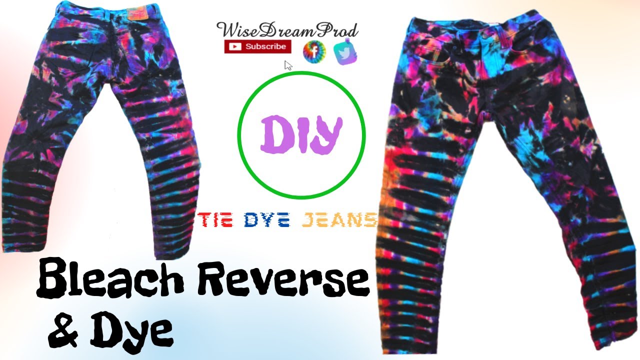 How to Tie Dye With Bleach | Denim Jeans