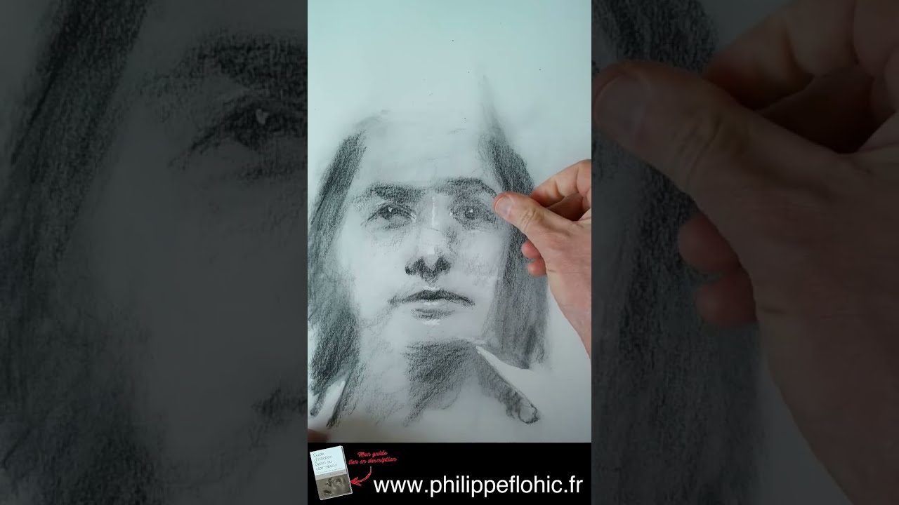 Portrait au fusain en clair-obscur ✏️ | Démo rapide en direct