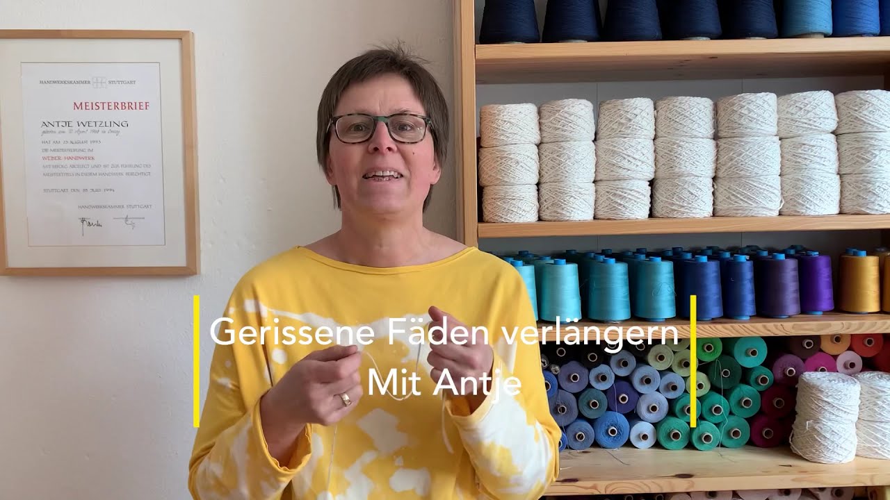 Gerissenen Fäden verlängern- WEBEN LERNEN mit ANTJE 🧶🧶🧶🧵