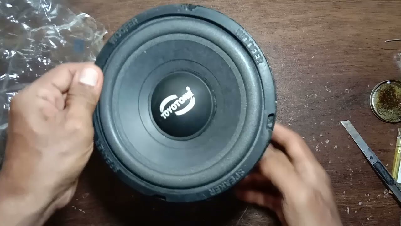 Toyotone 6 inch woofer unboxing.