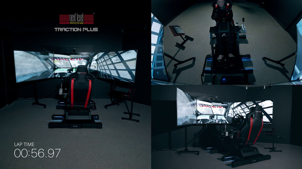 Next Level Racing Traction Plus Motion Platform - On Board for a hot lap of Mount Panorama