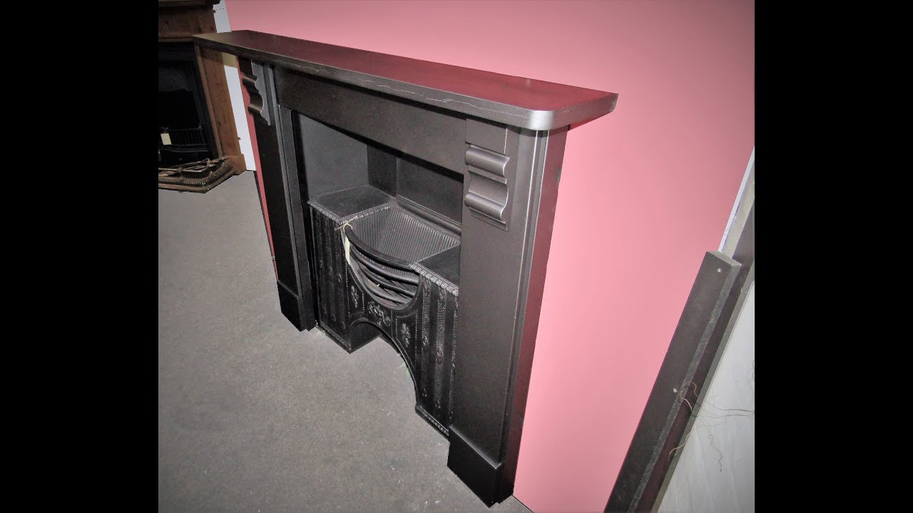 Heritage Fireplace Centre - ASLS207 Edwardian antique slate fireplace surround