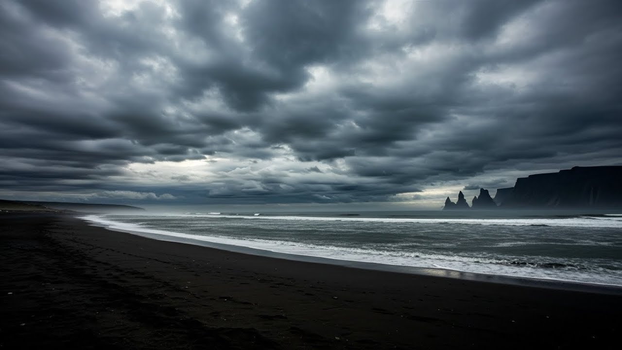Dark Screen Ocean Waves | Night Ambience for Emotional Balance at Night with Calm Ocean Rhythm