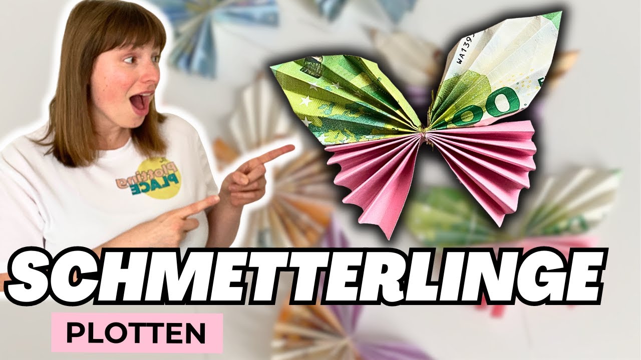 Besondere Geschenkidee: Geld und Papier im Schmetterlingsdesign