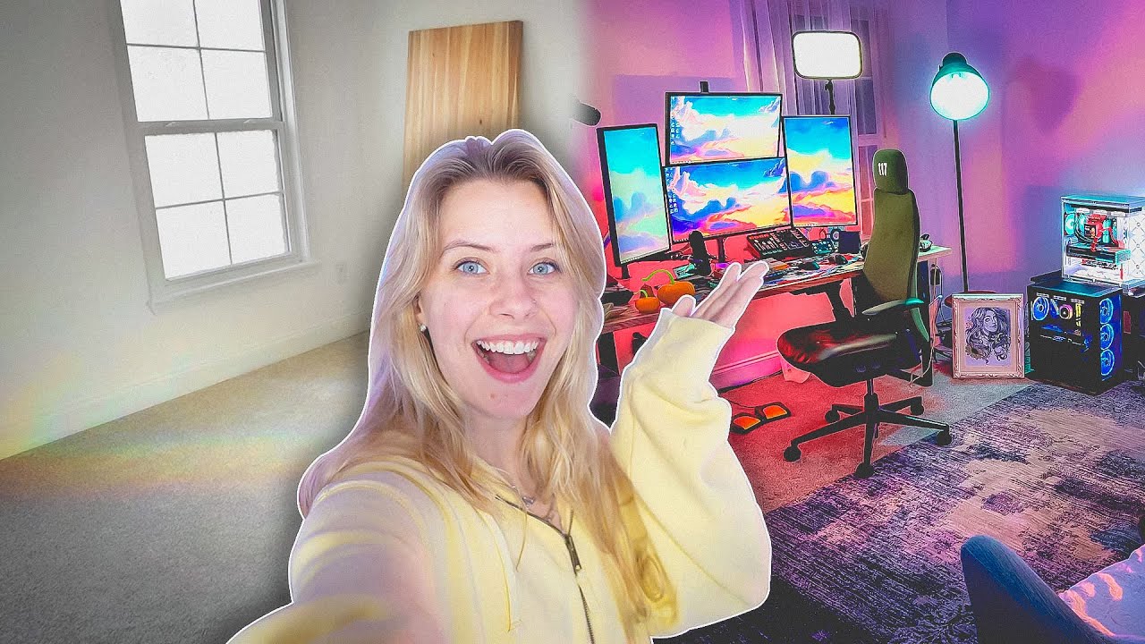 TRANSFORMING MY ROOM INTO MY DREAM GAMING / STREAMING SETUP! 🔥 | NoisyButters