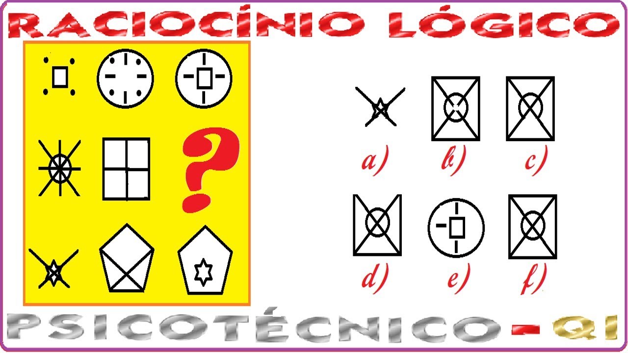 Raciocínio Lógico Sequência Figura Teste psicotécnico QI Quociente Inteligência Detran Concurso RLM