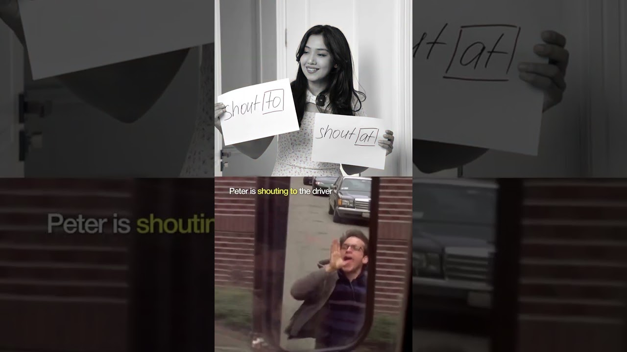shout to and shout at