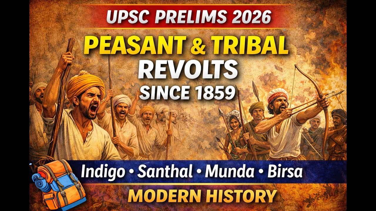 Peasant & Tribal Revolts Since 1859 | Modern History | UPSC Prelims 2026
