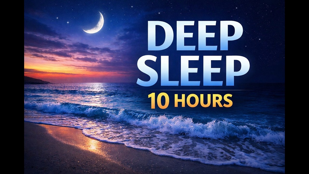 Ocean Waves Sounds for Deep Sleep 🌊 10 Hours Beach Ambience | Relaxing Sea White Noise