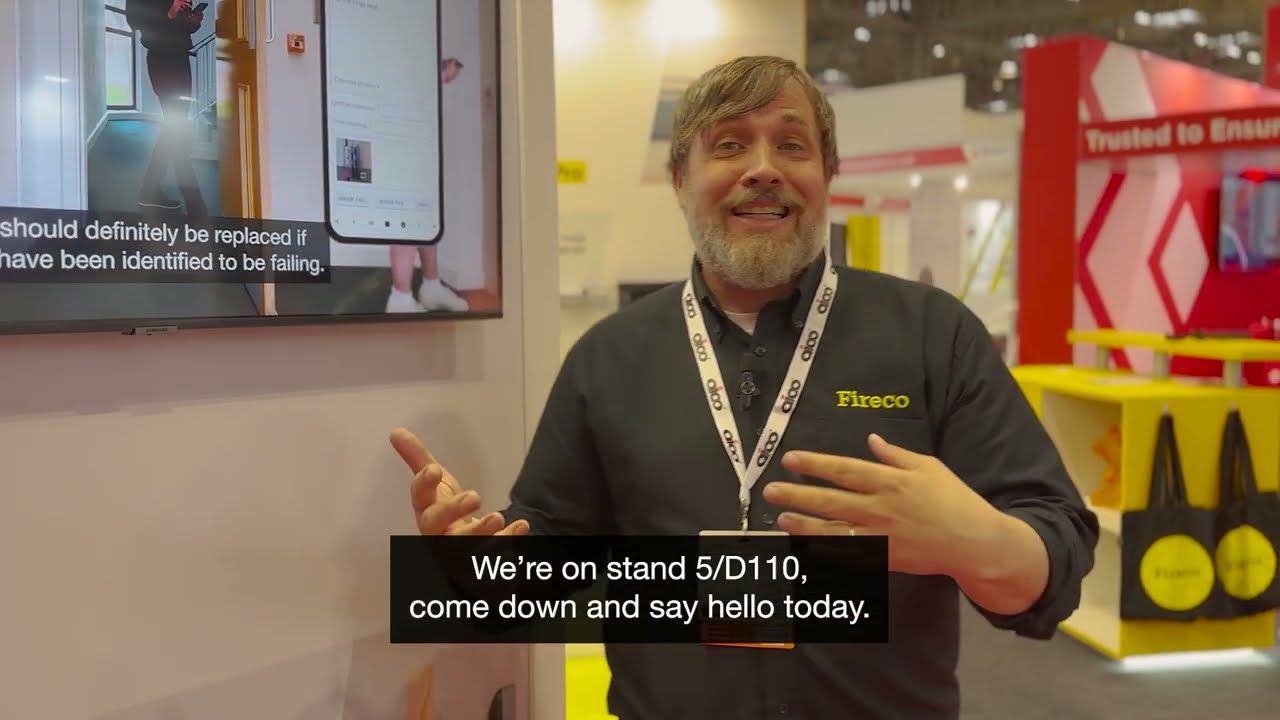Fireco at The Fire Safety Event 2024: Pete gives a tour of the stand