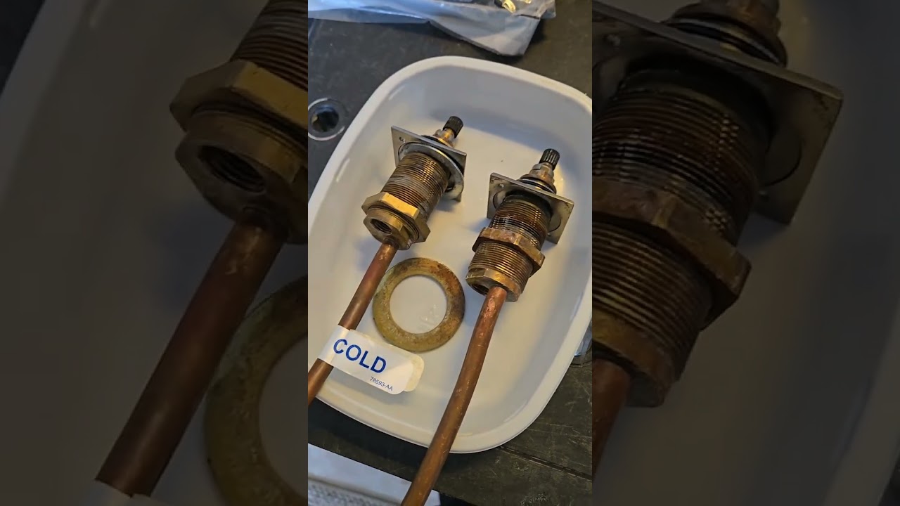 Repairing Kohler Memoirs Stately Widespread Tap Valves on a Pedestal Sink. #kohler #valves