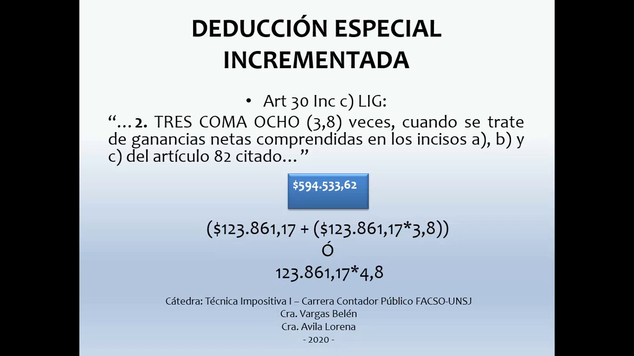 DEDUCCIONES PERSONALES - DEDUCCIÓN ESPECIAL