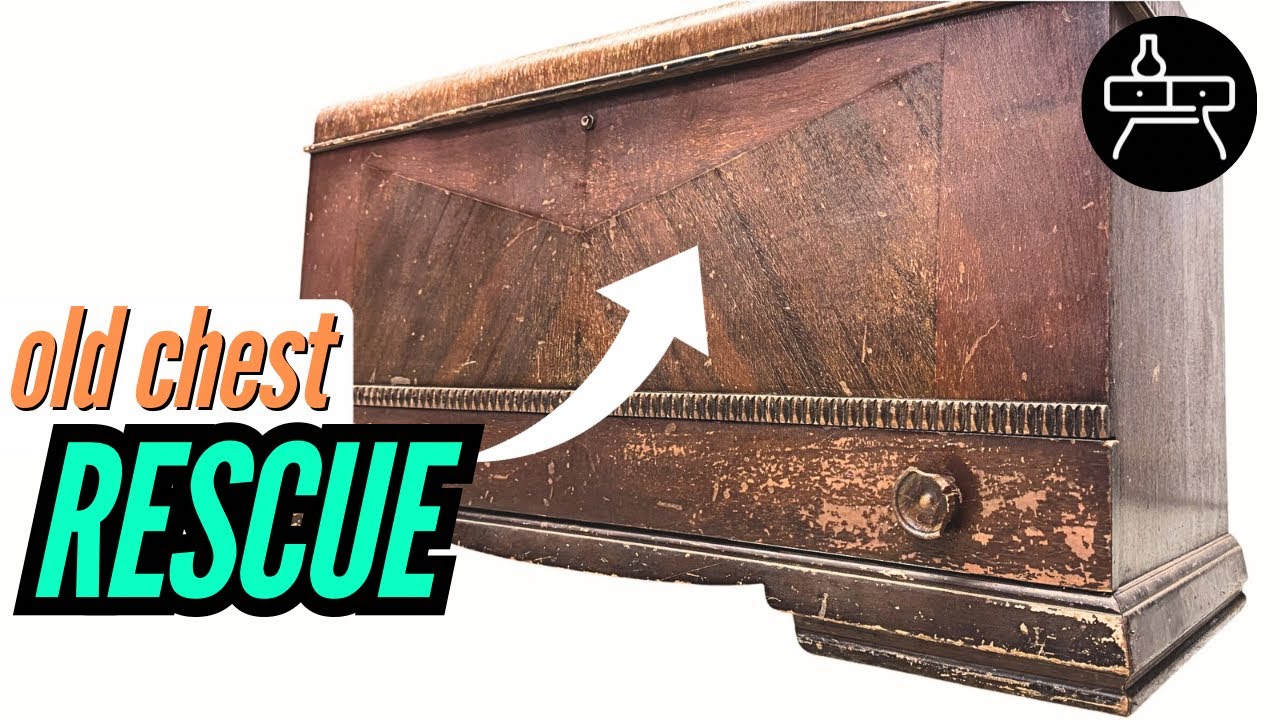 Restoring an OLD damaged vintage chest : Furniture Refinishing